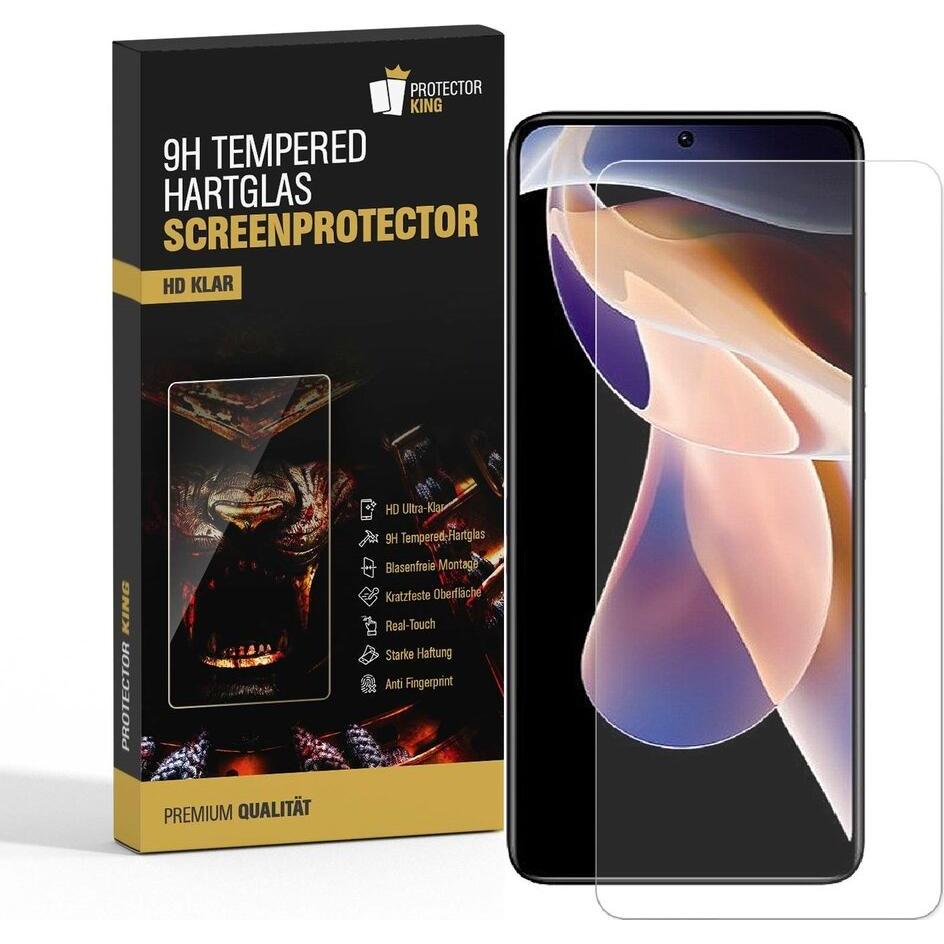 Protectorking 6x gchfgXiTempered 9H Hartglas 5G KLAR (6 Stück, Xiaomi Redmi Note 11 Pro), Smartphone Schutzfolie, Transp...