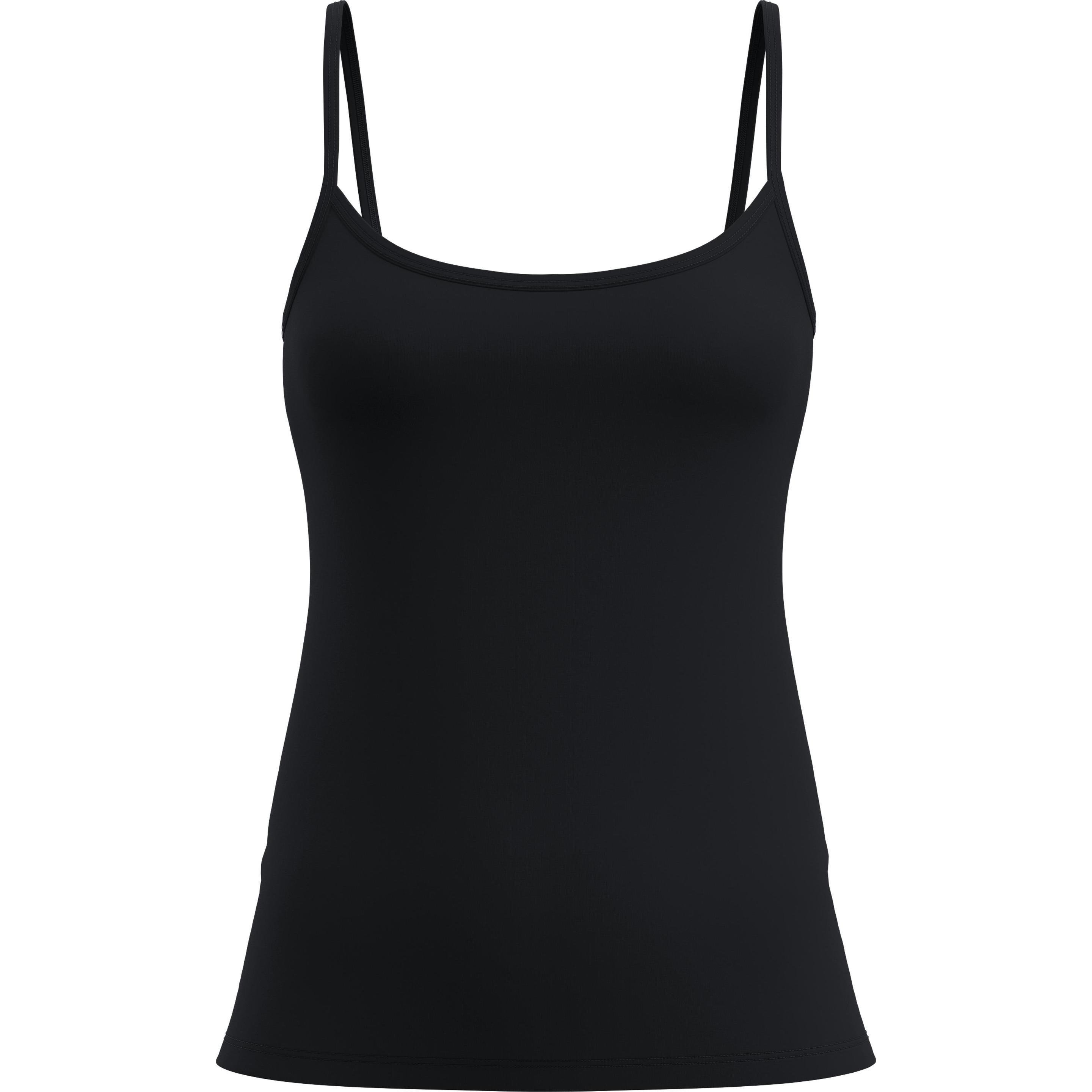 Calida, Damen, Shirt, Essential Cotton Spaghetti-Top, Schwarz, (M)