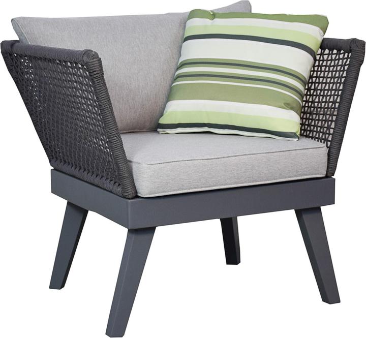 Jet-Line Gartensessel Cuba in anthrazit Gartenmoebel Garten Lounge Moebel