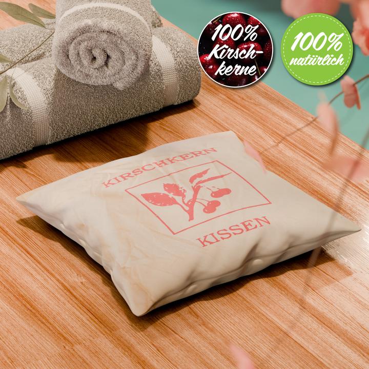 Actual product image Mojawo Cherry stone cushion heat cushion grain cushion cold+heat 21x21cm (21 x 21 x 2 cm)