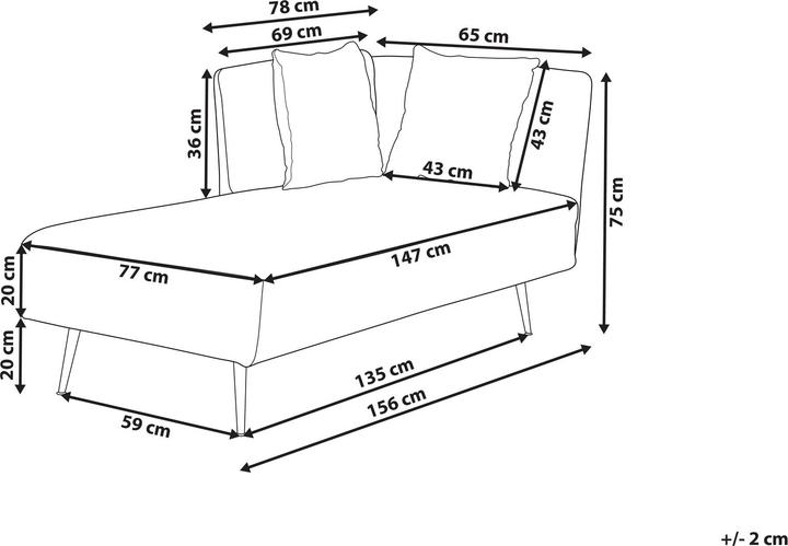 Actual product image Beliani Riom (Recamiere)