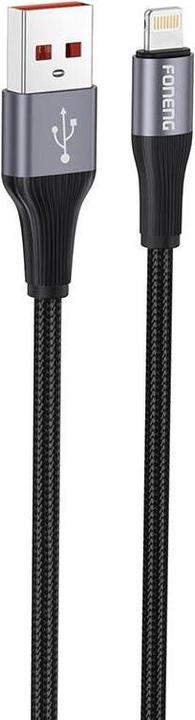 Image du produit Foneng X112 Câble USB-A vers Lightning 2.4A, 1m (noir) (1 m, USB 3.2 Gen 1)