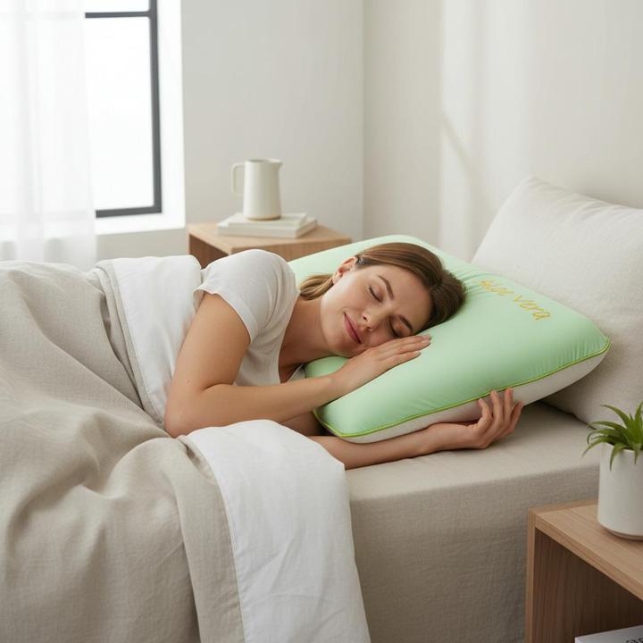 Actual product image Domoletti Pillow Masterjero Memory Aloe Vera, green, 40 cm x 60 cm (40 x 60 cm)