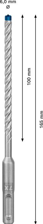 Produktbild Bosch Professional Zubehör EXPERT SDS plus-7X Hammerbohrer, 6 x 100 x 165 mm, 30-tlg. (6 Millimeter)