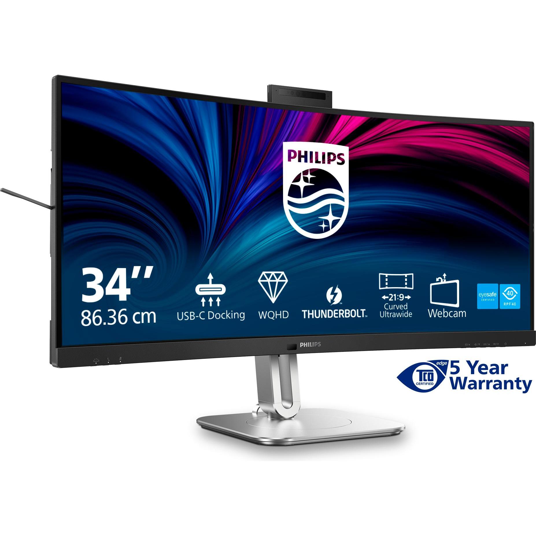 Philips 34B2U6603CH (3440 x 1440 Pixel, 34"), Monitor, Grau