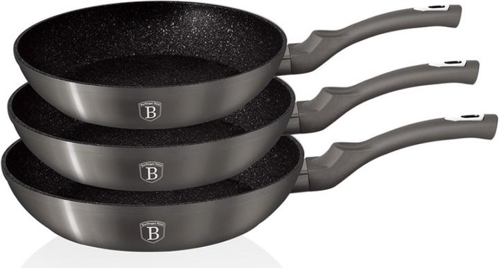 Image du produit BerlingerHaus Ensemble de poêles à frire (20 cm, Ensemble de casseroles et de poêles de cuisson, Aluminium)