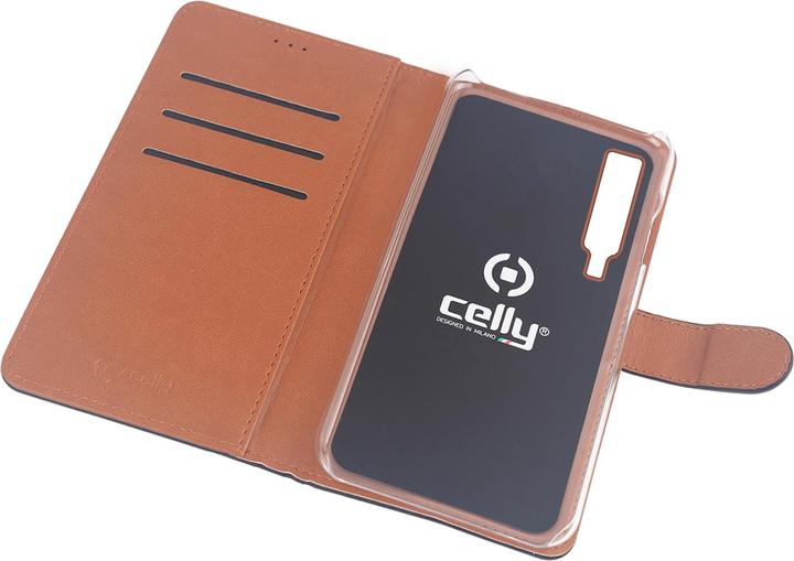 Produktbild Celly WALLY795 Handytasche 15,2 cm (6') Pouch Case Schwarz, Braun (Samsung Galaxy A7 (2018))