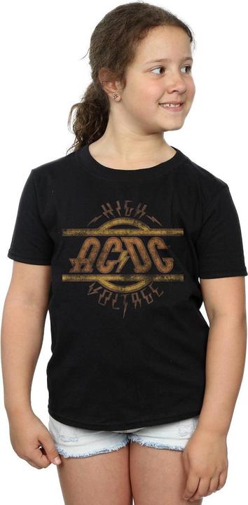 Image du produit AC/DC T-shirt en coton avec logo en relief High Voltage pour filles (128)