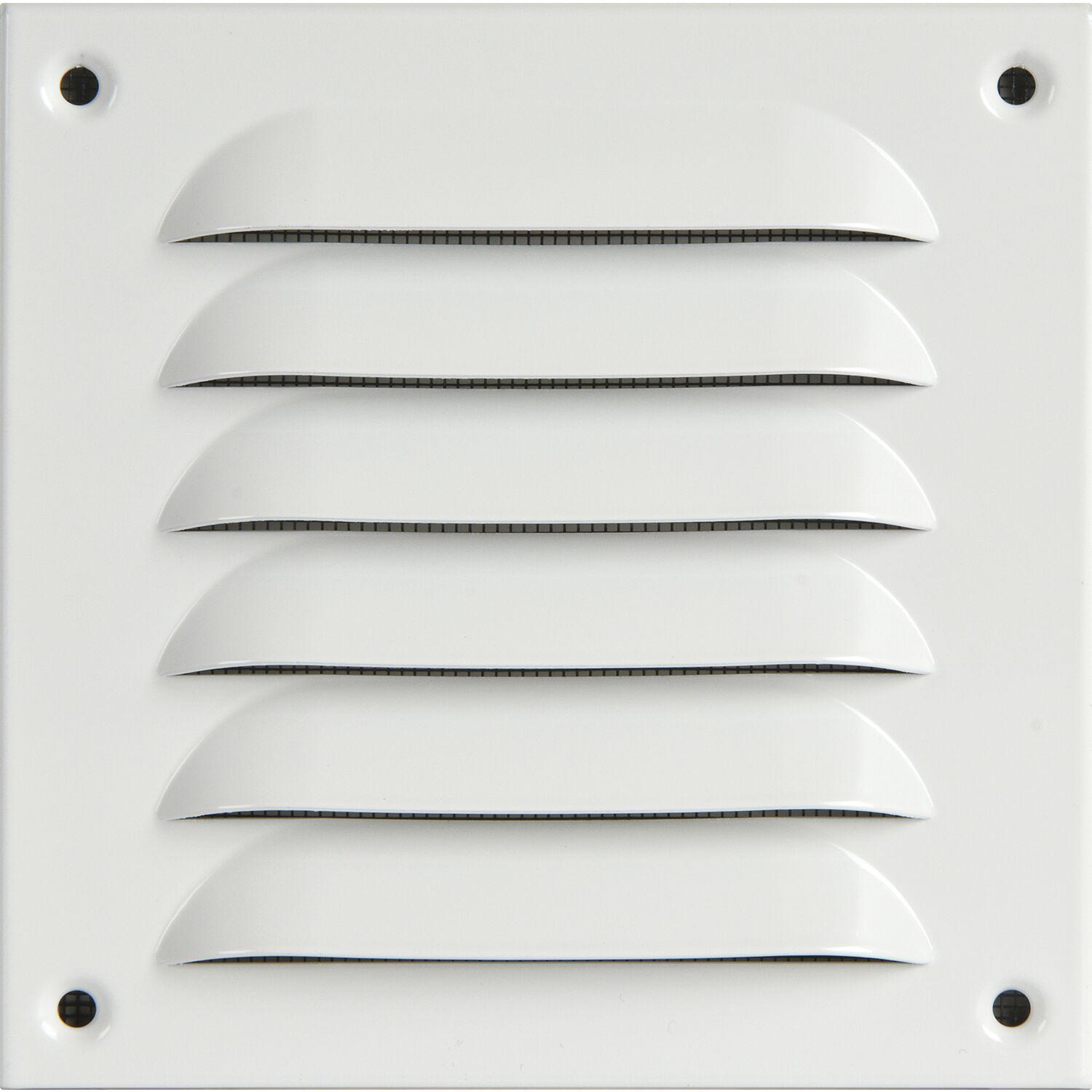Upmann, Belüftungssystem, Wetterschutzgitter aufschraubbar eckig 140x140 mm Alu weiss