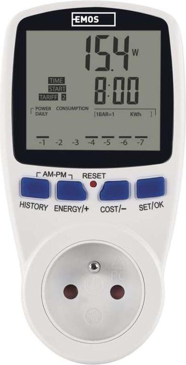 Actual product image Emos P5805 wattmeter White Built-in display 2 -