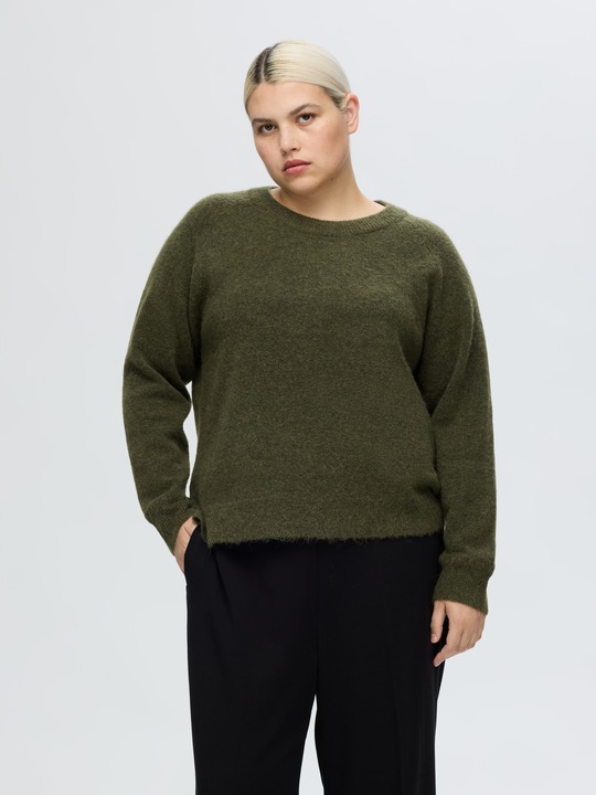 Produktbild Selected Femme Rundhalsausschnitt Woll Pullover (L)