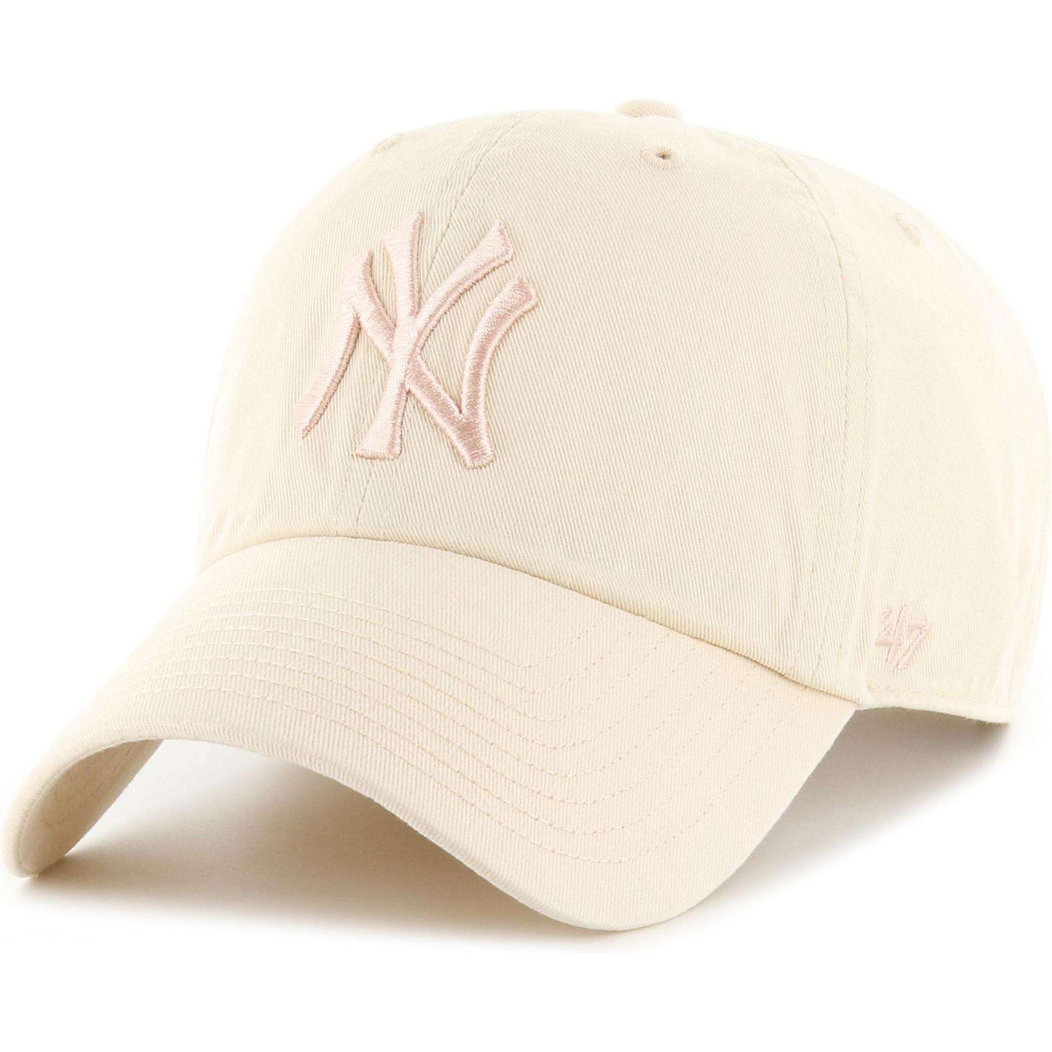 47 Brand, Herren, Cap, Strapback Cap - CLEAN UP New York Yankees natural, Beige