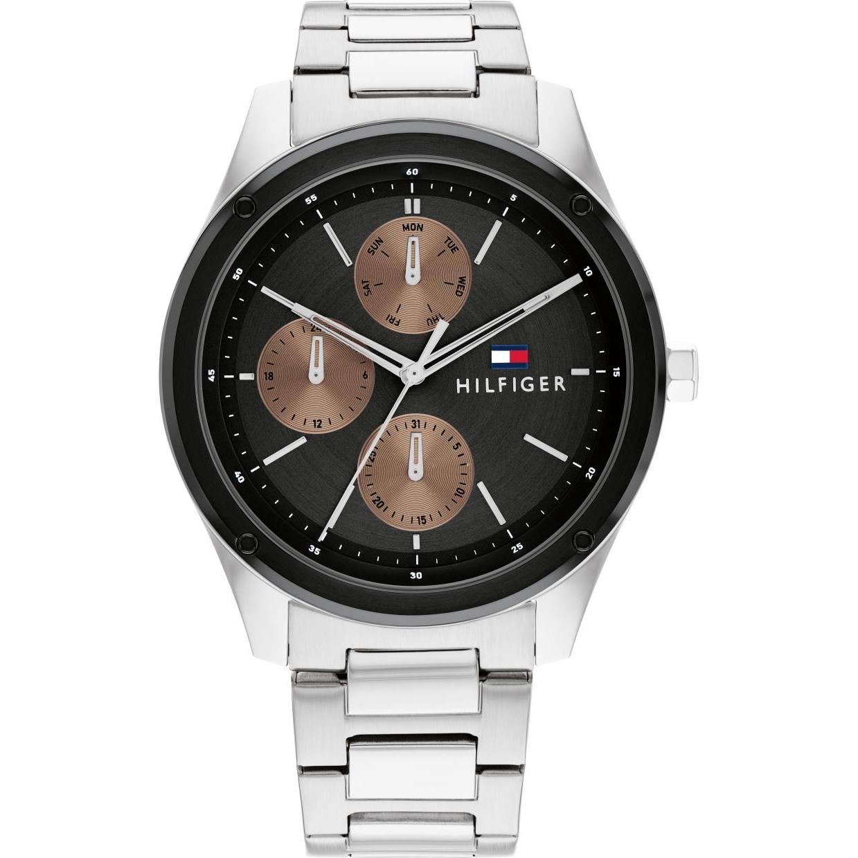 Tommy Hilfiger, Armbanduhr, Tyler, Silber, (Analoguhr, 44 mm)