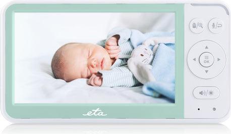 Immagine prodotto ETA | Baby Monitor | 530690000 MIMI | Telecamera flessibile | Bianco/verde (Video e audio, 50 m)