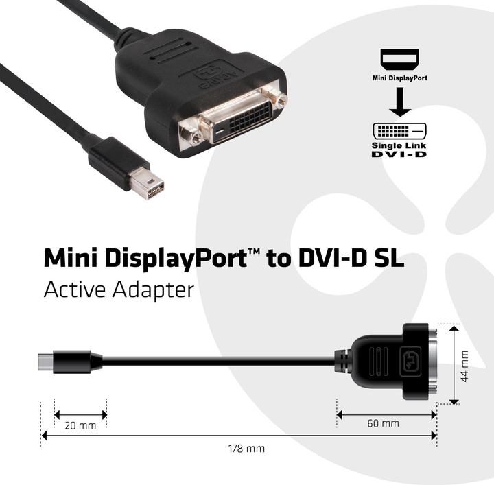Produktbild Club 3D Mini DisplayPort zu (0.20 m, DisplayPort, 1.1)