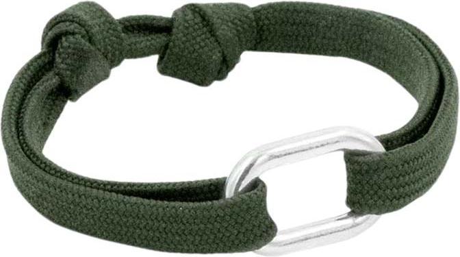 Immagine prodotto Le vent à la française Bracciale Maillon 22mm - Argento / kaki (10 micron placcato argento)