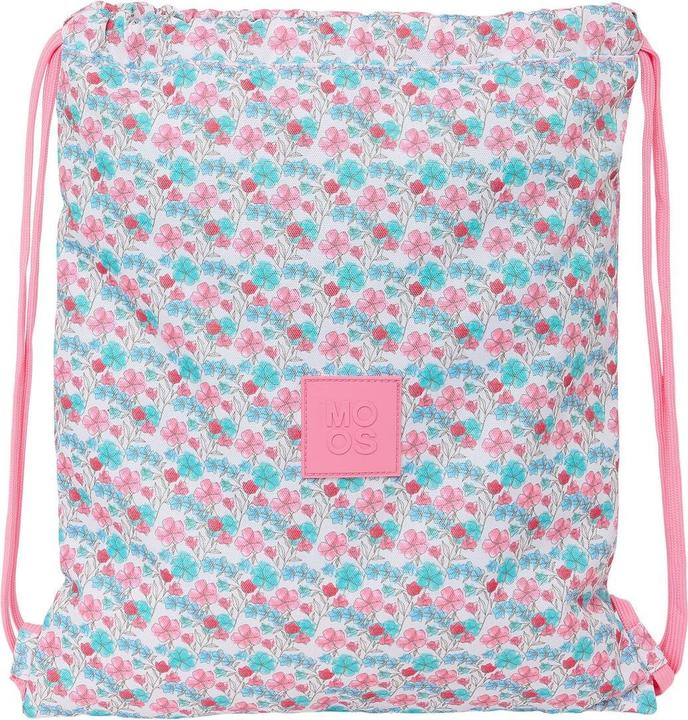 Productafbeelding Moos Rugzak tas met linten Moss Flores Gekleurd 35 x 40 x 1 cm