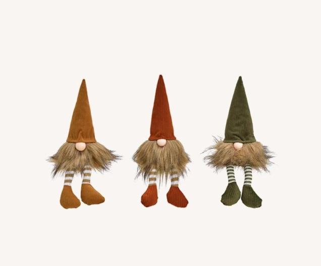 Image du produit G. Wurm Pouf de bord Lutin en textile vert, marron, orange 3 fois, (L/H/P) 8x21/33x8cm