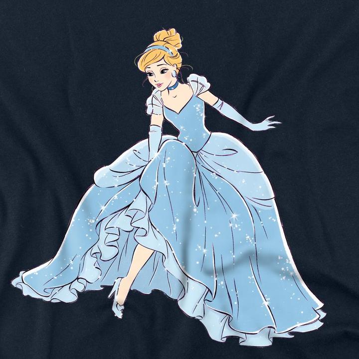 Actual product image Cinderella Unisex Adult Sparkling Princess T-Shirt (XL)