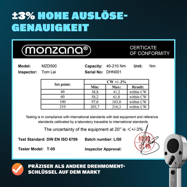 Produktbild Deuba Drehmomentschlüssel (1/2", 40 Nm, 210 Nm)