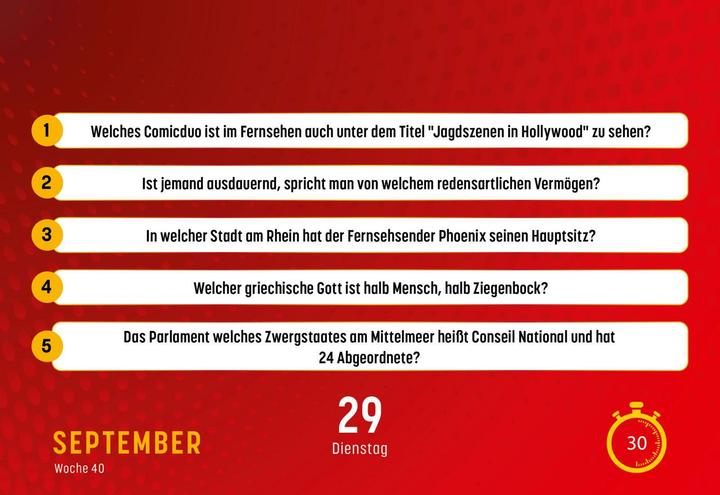 Energie-Label Gefragt Gejagt - Tagesabreisskalender 2026