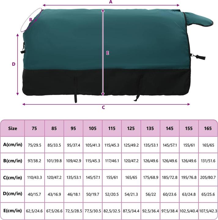 Produktbild vidaXL Pferdedecke (95 cm)
