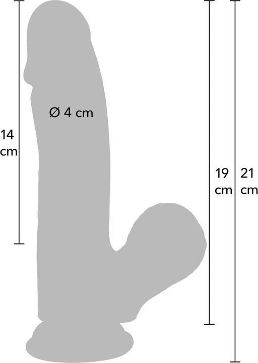 Actual product image Hidden Desire Realistic Dildo Liquid Silicone 19 cm
