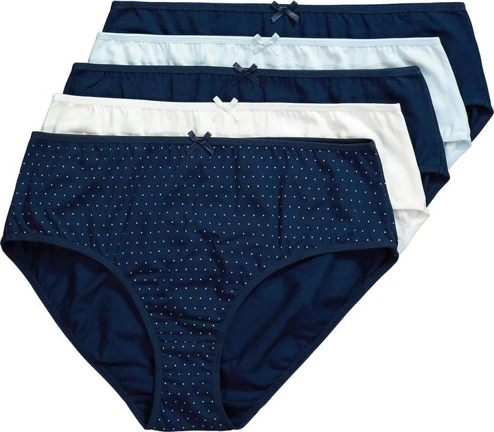 Produktbild Ulla Popken Midislips, 5er-Pack, Punkte/einfarbig (60, 5er Pack)