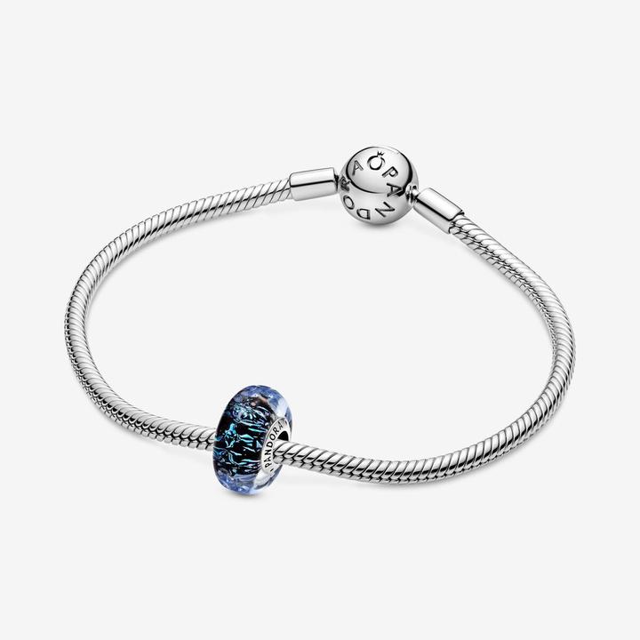Immagine prodotto Pandora Fascino in vetro di Murano ondulato blu scuro oceano (Sterling silver)