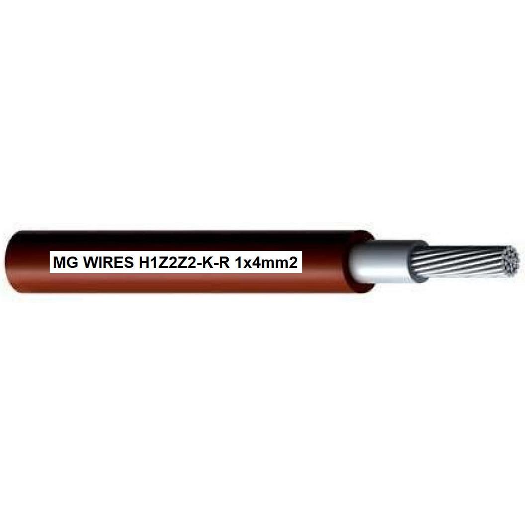 No Name, Zubehör Solarenergie, Photovoltaikkabel // MG Drähte // 1x4mm2 0 6/1kV rot H1Z2Z2-K-R-4mm2 RD 500m Spule