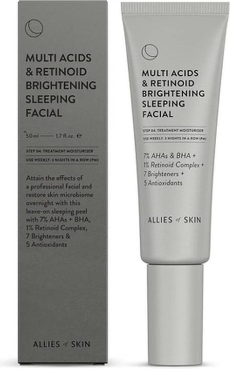 Actual product image Allies Of Skin Multi Acids & Retinoid Brightening Sleeping Facial 1.7oz 50ml (50 ml)