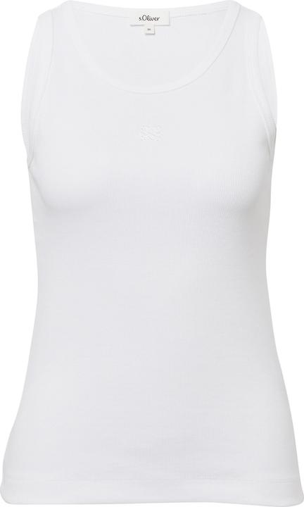Produktbild S.Oliver T-Shirt Ripp-Top im Slim Fit mit Stickerei (44)