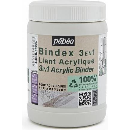 Pebeo, Künstlerfarbe + Bastelfarbe, Bindex 3In1 Studio Grün (Grün, 225 ml)