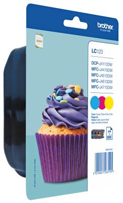 Image du produit Brother LC-123 Rainbow Pack (M, C, Y)