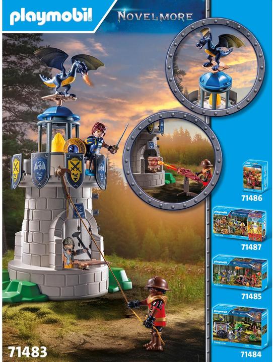 Produktbild Playmobil Ritterturm mit Schmied und Drache (71483, Playmobil Novelmore)