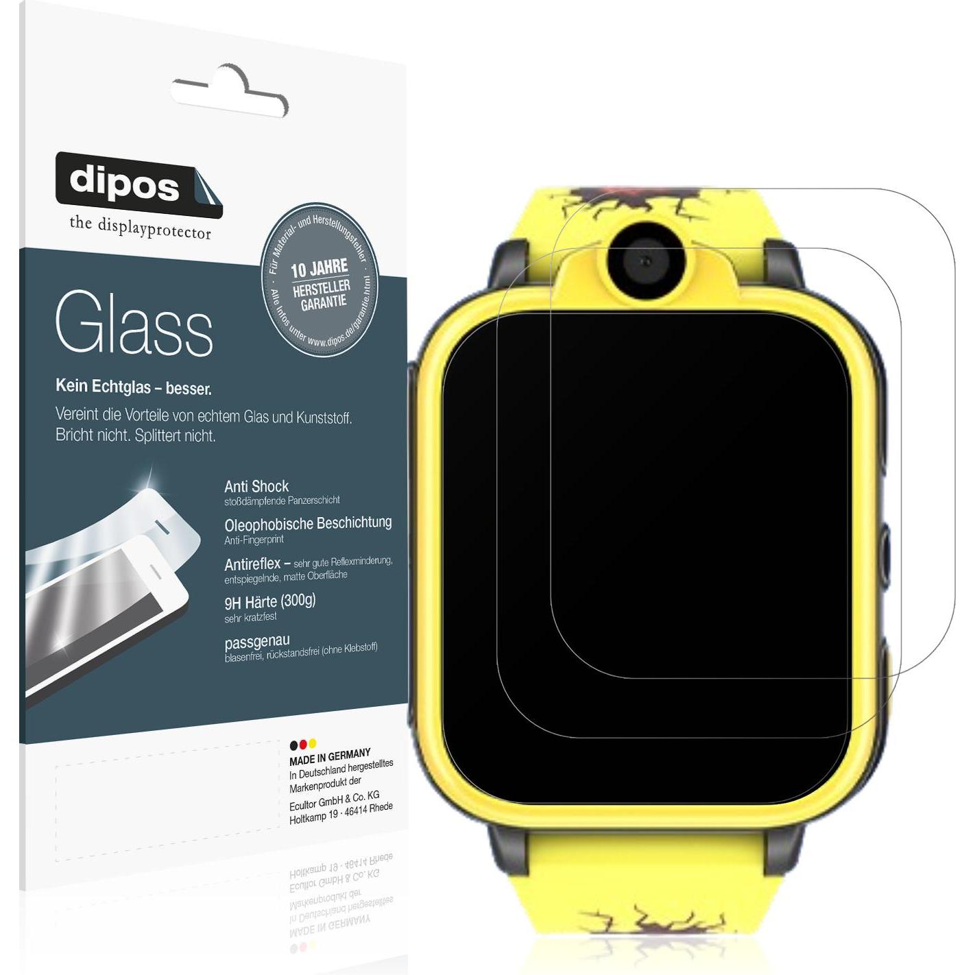 Dipos Anti-Shock Displayschutz Matt 9H, Smartwatch Schutzfolie, Transparent