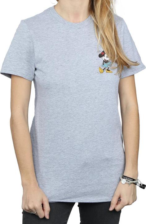 Actual product image Disney Womens/Ladies Minnie Mouse Kick Chest Cotton Boyfriend T-Shirt (3XL)