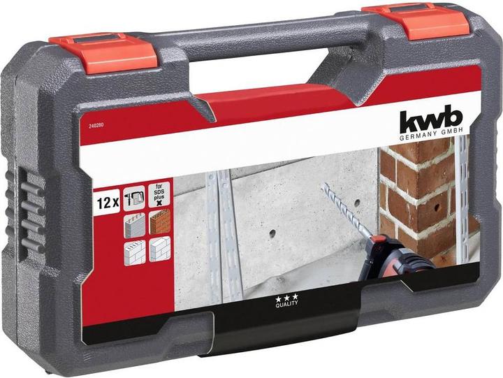 Produktbild kwb SDS Plus Bohrerset 12tlg. (10 mm, 12 mm, 14 mm, 5 mm, 6 mm, 8 mm)