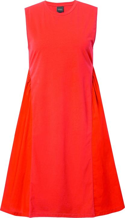 Produktbild Ulla Popken Kleid, Materialmix, A-Linie, Rundhals, ärmellos (60)