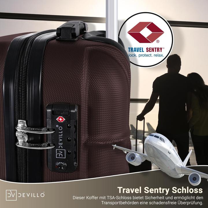 Actual product image Devillo 4-teiliges Hartschalenkofferset (34 l)