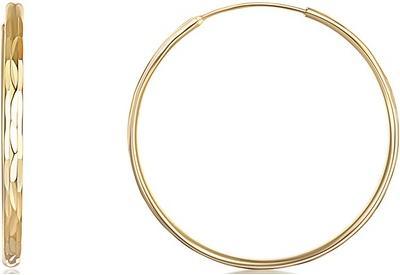 Produktbild JVD Gold plated silver earrings rings SVLE0209XD5GO - Diameter: 5 cm