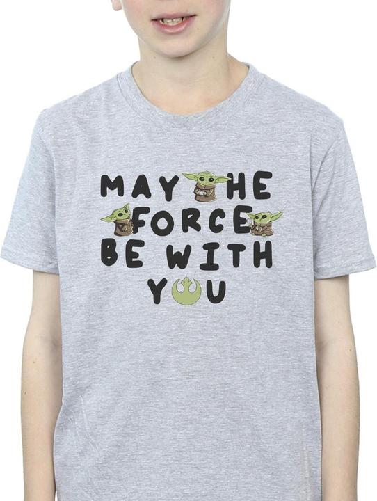 Immagine prodotto Star Wars The Mandalorian Grogu May The Force Be With You Maglietta Ragazzi (104)