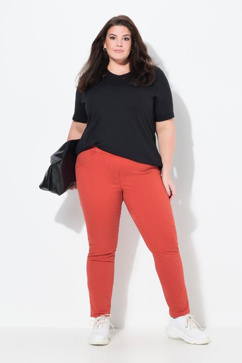 Immagine prodotto Ulla Popken Jeggings di cotone biologico con taglio della gamba stretto e cintura elastica (52)