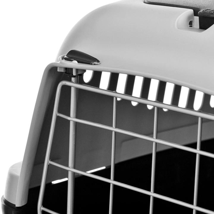 Productafbeelding Zolux RECORD GULLIVER 2 transportkist met metalen rooster blauw / bruin (Kat, Afsluitbaar)