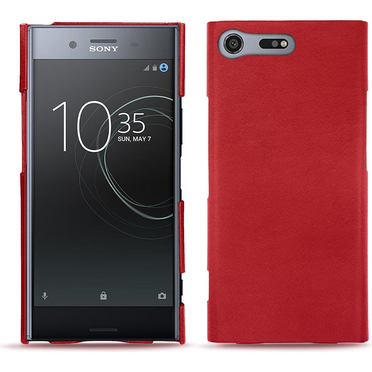Noreve Lederschutzhülle (Sony Xperia XZ Premium), Smartphone Hülle, Rot