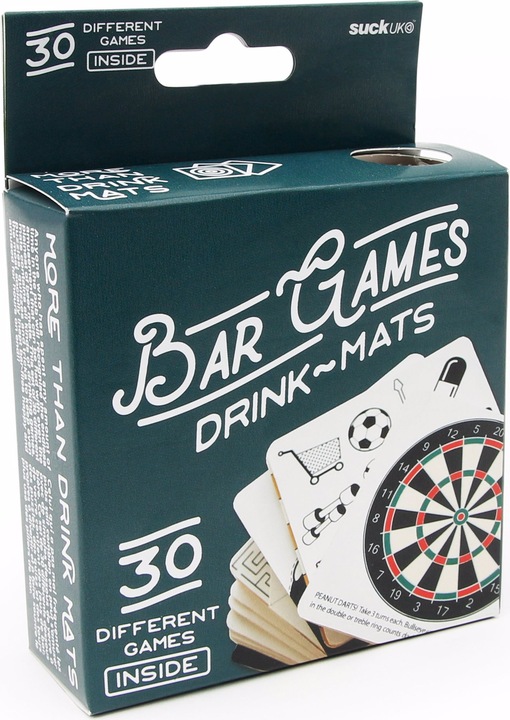 Actual product image Suck UK Bar Games Drink (30 x, Glass coaster)