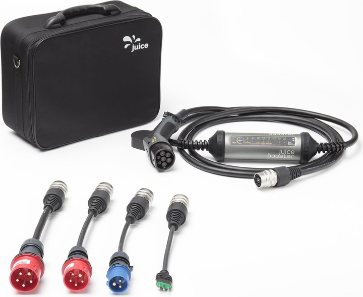 Immagine prodotto Juice Technology Set da viaggio italiano Juice Booster 2 (Tipo 2, 22 kW, CEE16 blu, CEE16 rosso, CEI 23, CEE32 rosso)