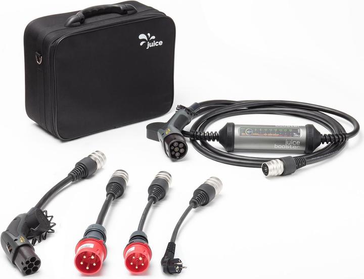 Image du produit Juice Technology Juice Booster 2 UE Traveller Set Plus (Type 2, 22 kW, 32 A, Type 2, CEE16 rouge, CEE32 rouge, CEE 7/7)