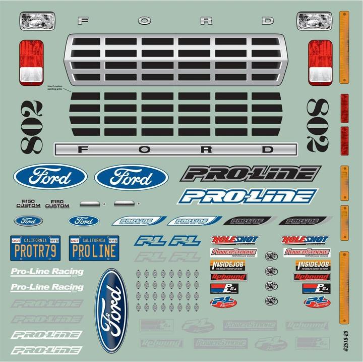 Actual product image Proline Body Ford F-150 1979 Race Truck unpainted, 1:10