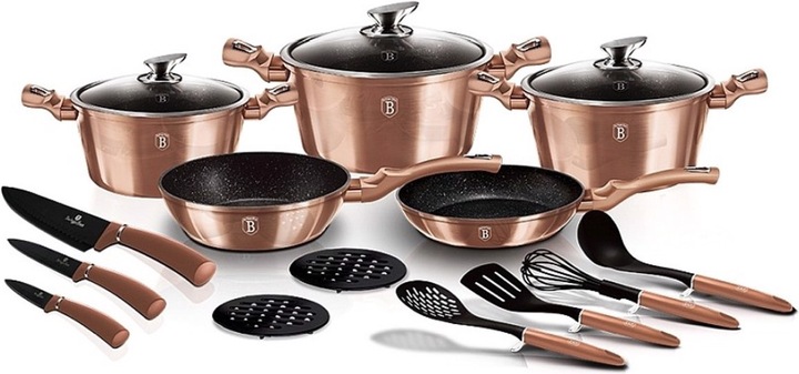 Produktbild BerlingerHaus Rose Gold (Pfannenset + Topfset, Aluminium)